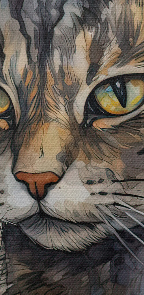 Cat with yellow eyes