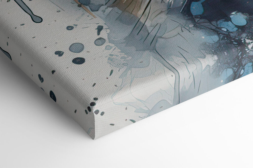 Raccoon with watercolor splashes