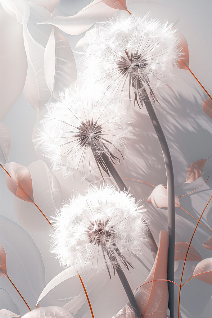 Delicate blooms against gentle hues