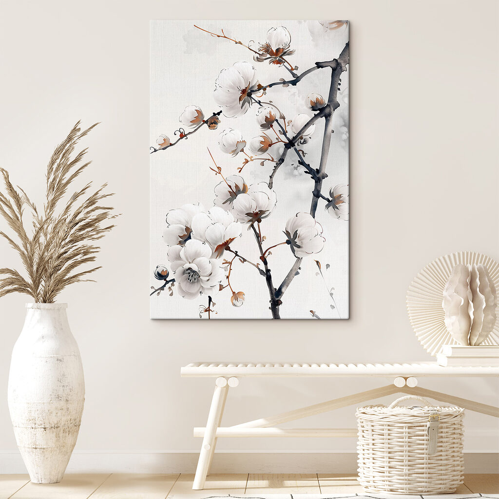 Elegant white blooms on delicate branches Elegant white blooms on delicate branches