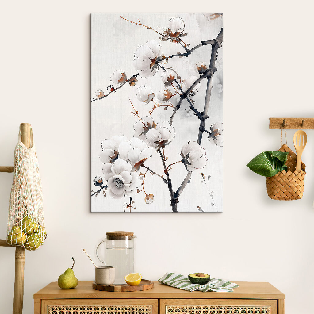 Elegant white blooms on delicate branches Elegant white blooms on delicate branches