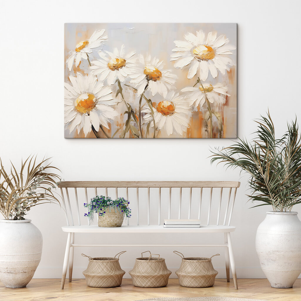 Painting of white flowers