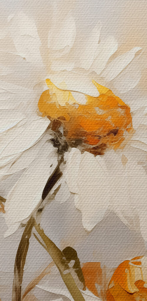 Painting of white flowers