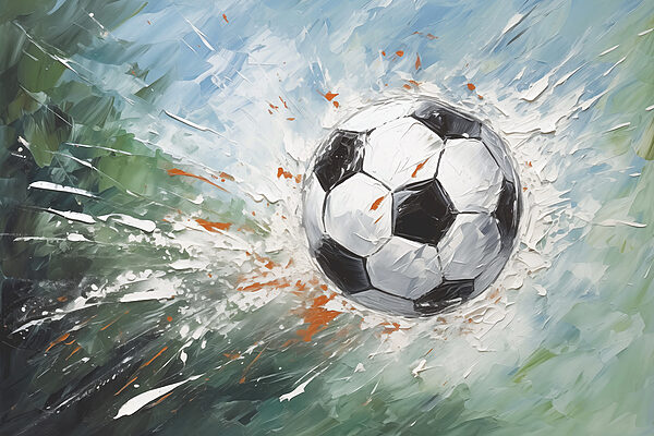 Maľovanie futbalovej lopty Maľovanie futbalovej lopty