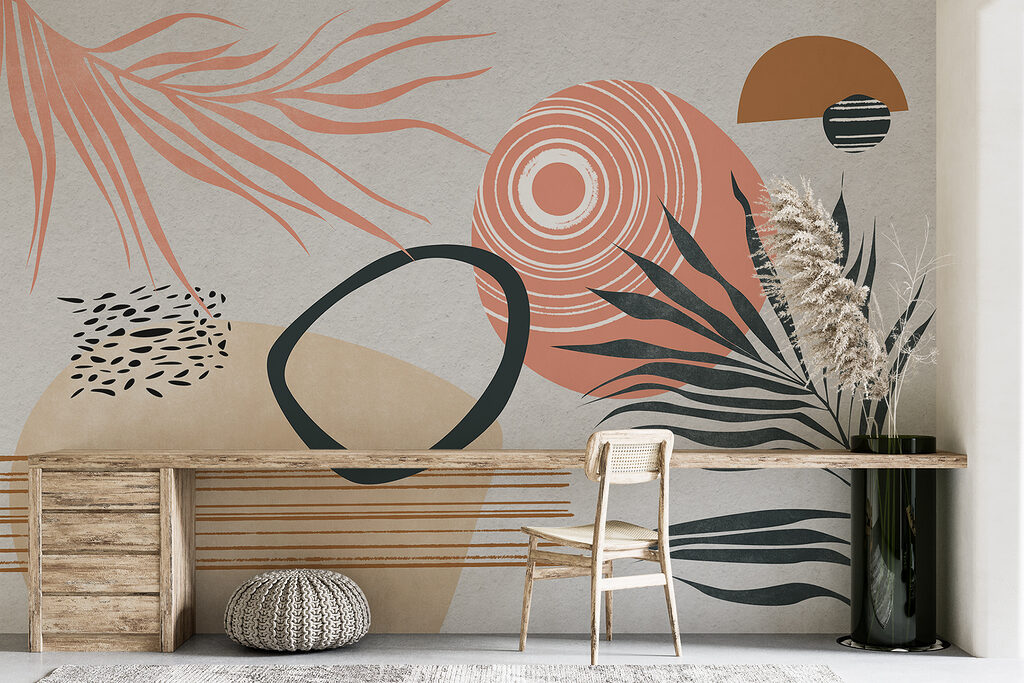 Art piece of art with different shapes and colors Art piece of art with different shapes and colors