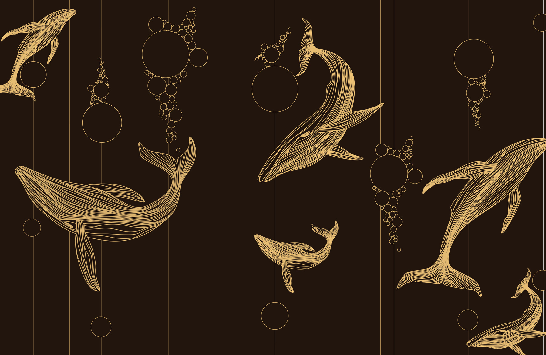 Group of whales and bubbles Group of whales and bubbles