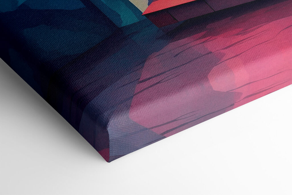 Colorful hallway with stairs Colorful hallway with stairs