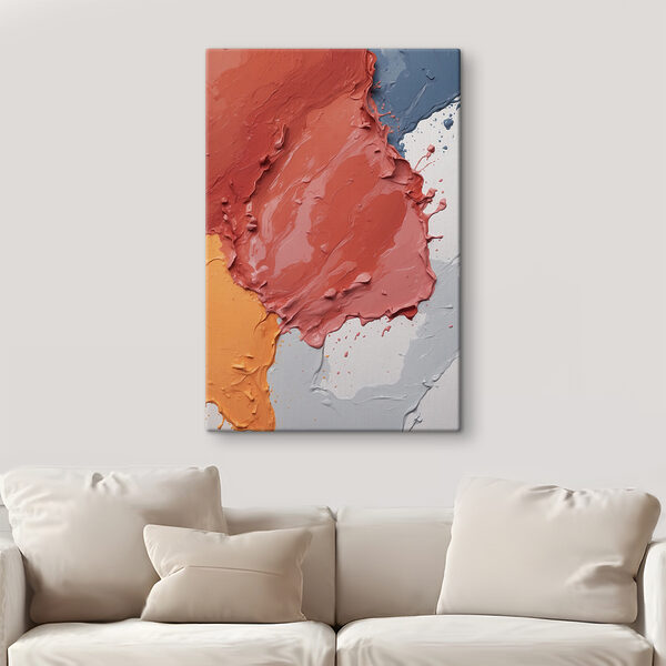 Colorful swirls of paint blend together