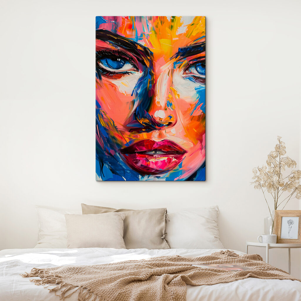 Painting of a woman's face