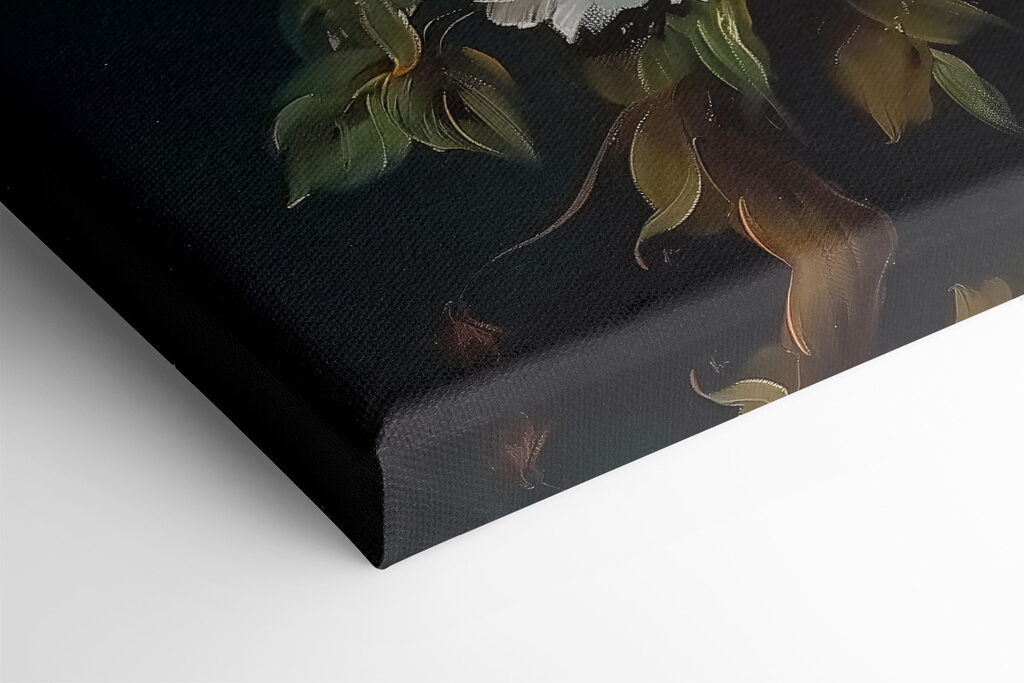 Painting of white and pink flowers Painting of white and pink flowers