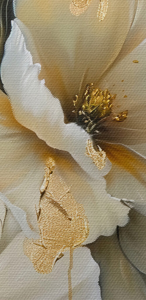 Elegant petals with metallic accents Elegant petals with metallic accents