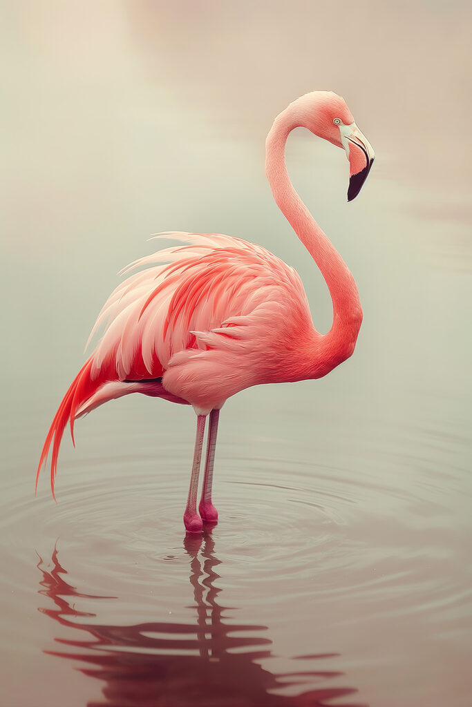 Flamingo standing in water