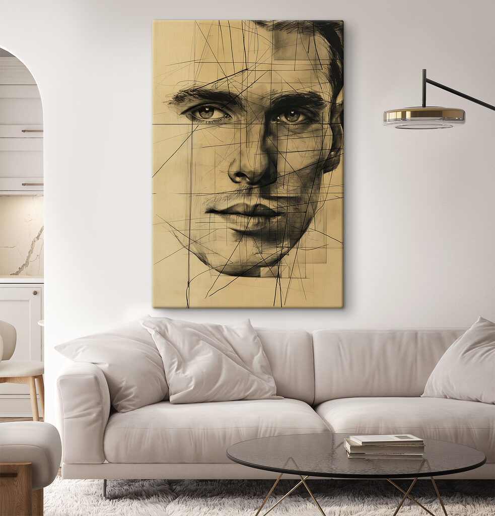 Drawing of a man's face Drawing of a man's face