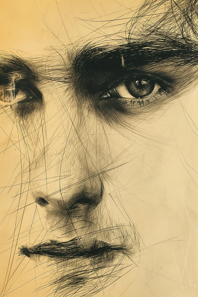 Close up of a man's face Close up of a man's face