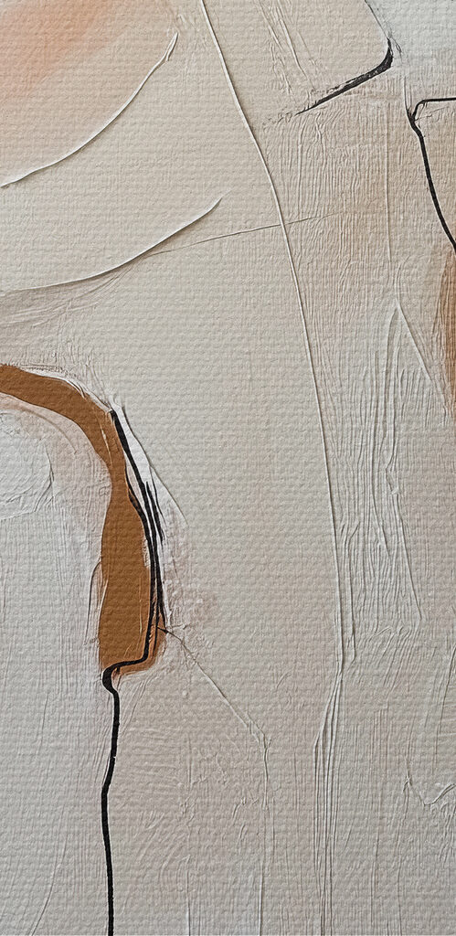 Painting of a woman with her hand on her face