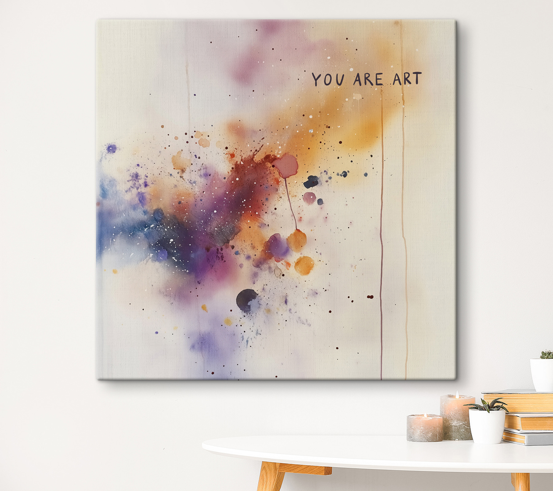 Close up of a painting