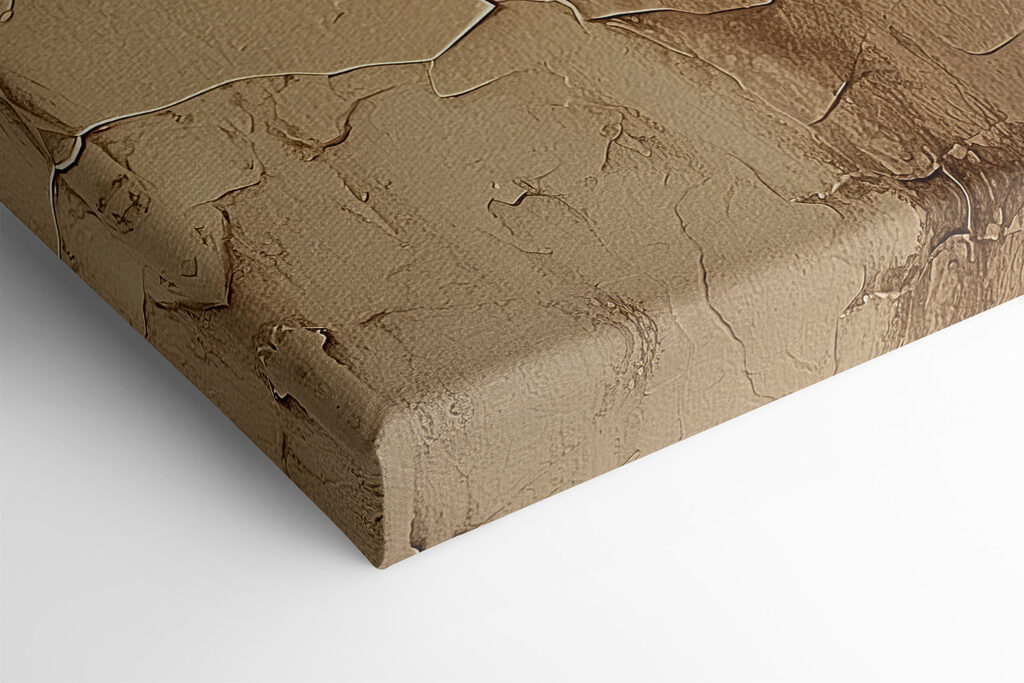 Cracked surface reveals serene face