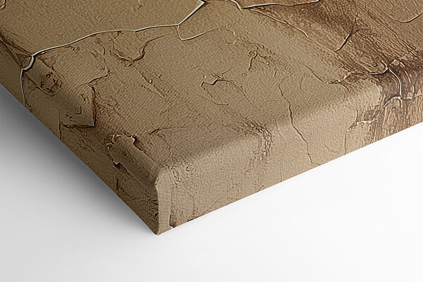 Cracked surface reveals serene face