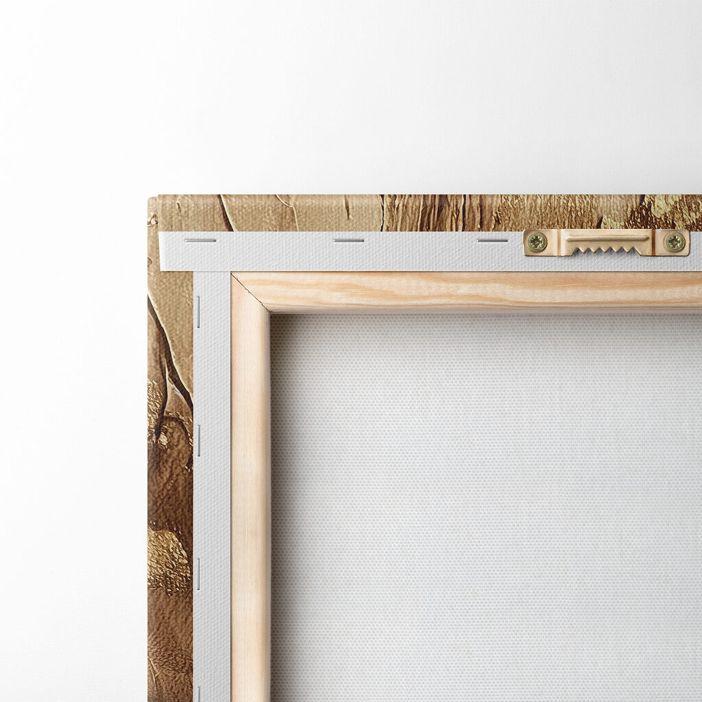 Cracked surface reveals serene face