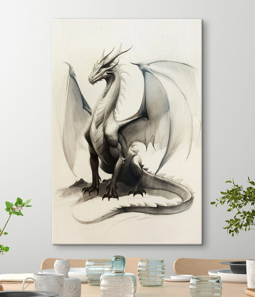 Drawing of a dragon