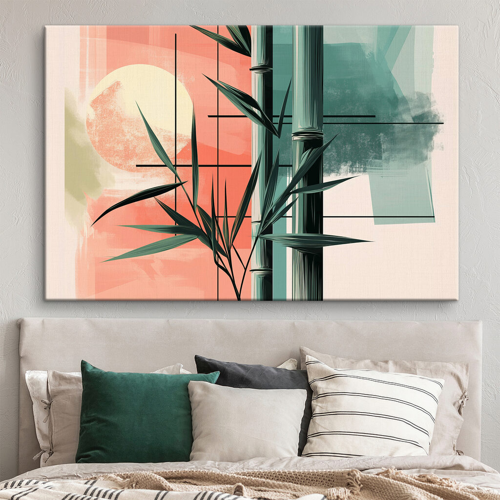 Bamboo stems and leaves