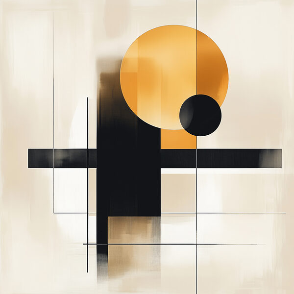 Čierne a oranžové geometrické tvary Čierne a oranžové geometrické tvary