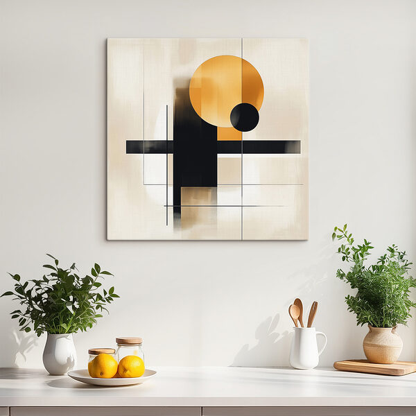 Čierne a oranžové geometrické tvary Čierne a oranžové geometrické tvary