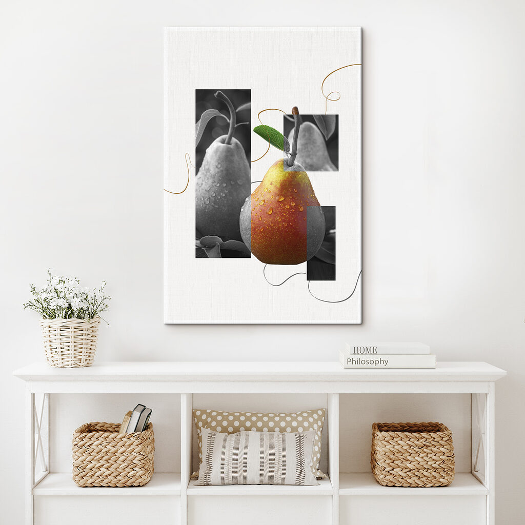 Pear with water drops on it Pear with water drops on it