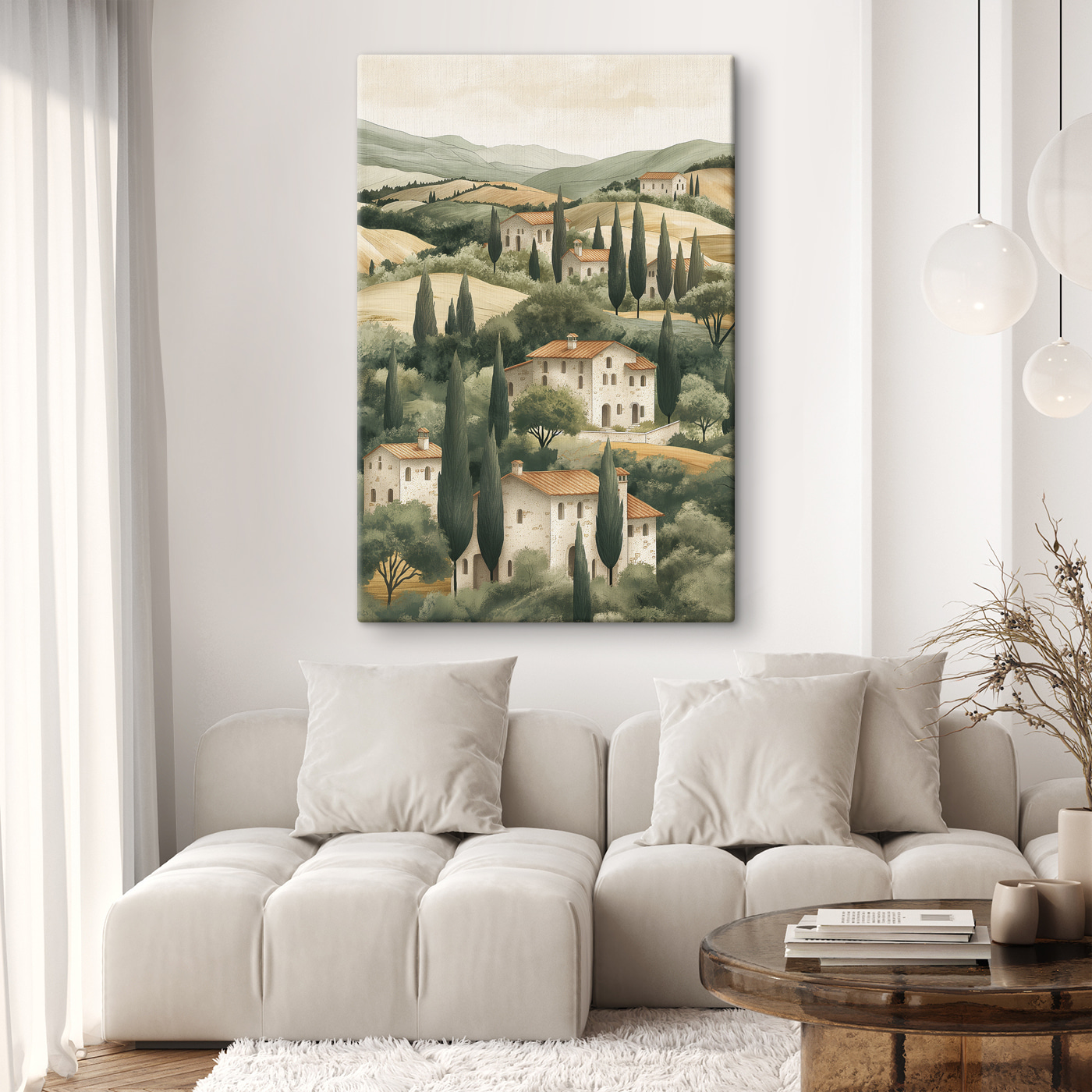 Landscape with houses and trees Landscape with houses and trees