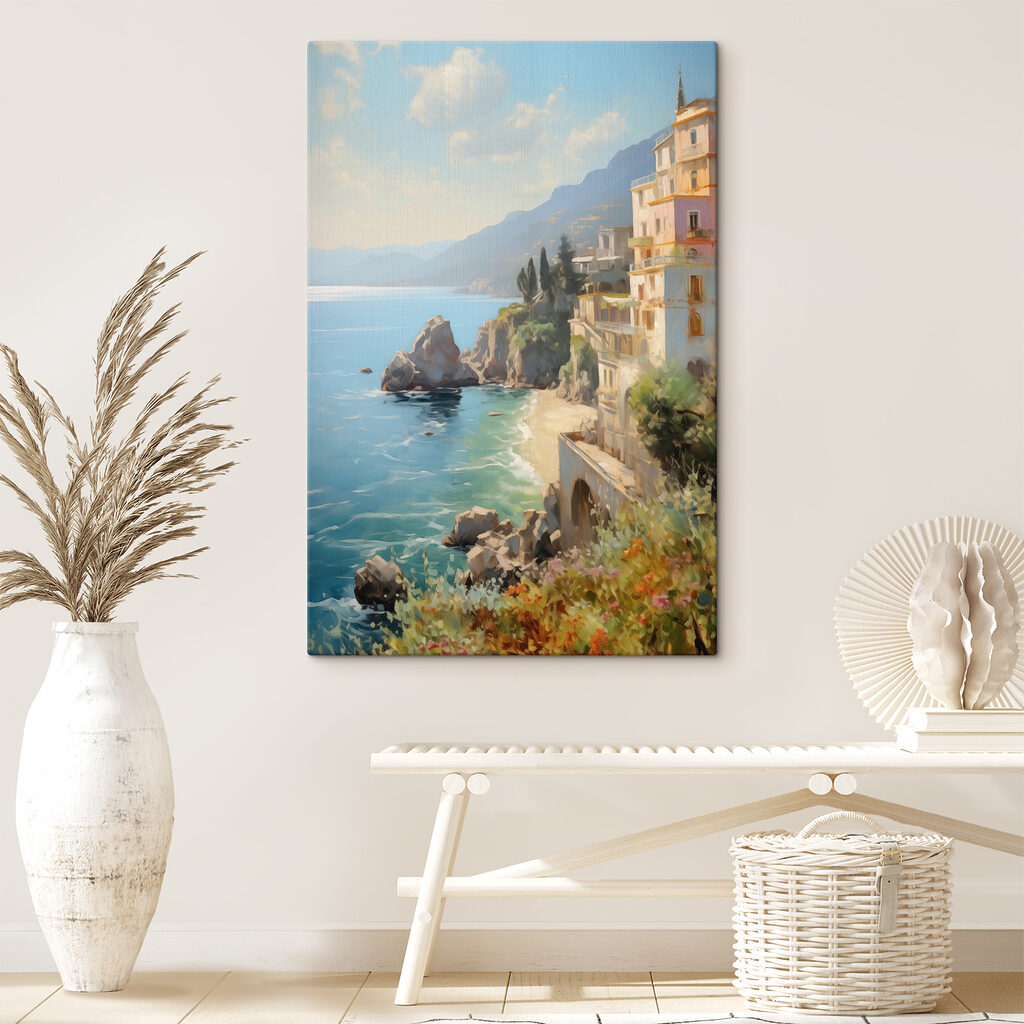 Building on a cliff by the water Building on a cliff by the water