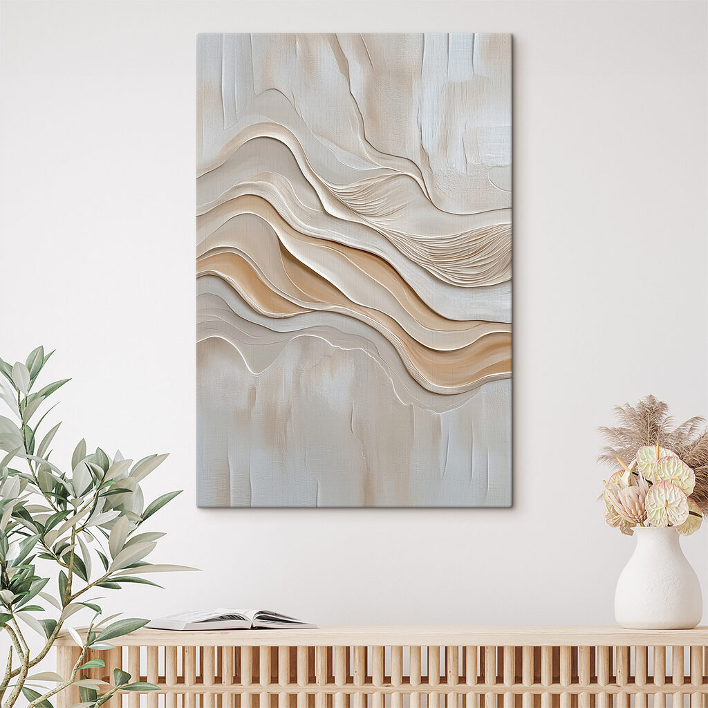 White and brown wavy lines