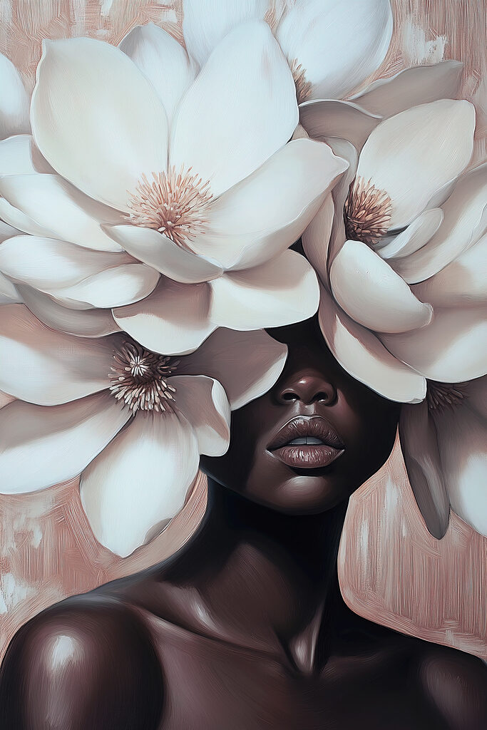 Woman with flowers in her hair