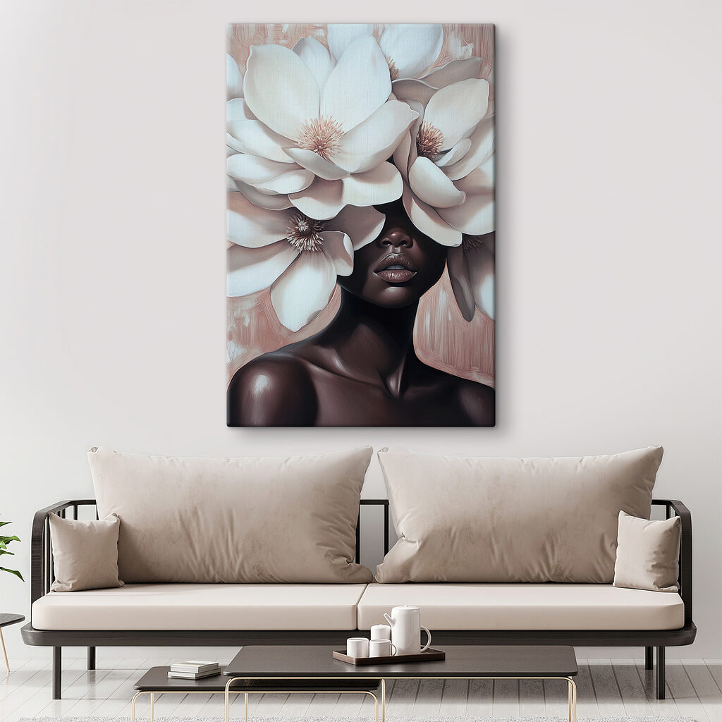 Woman with flowers in her hair