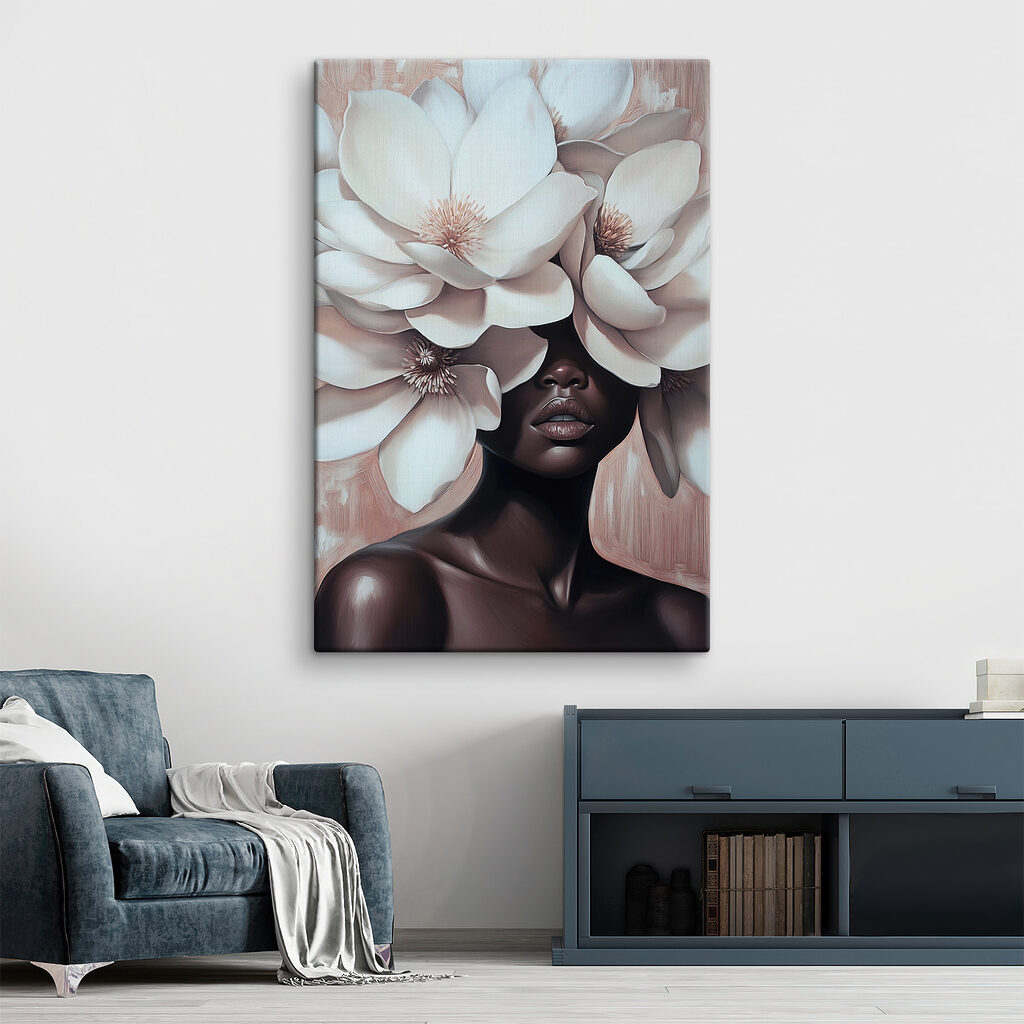 Woman with flowers in her hair