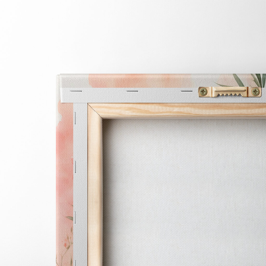 Panda bear with flowers and bamboo