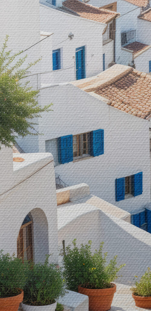 Staircase leading to a town Staircase leading to a town