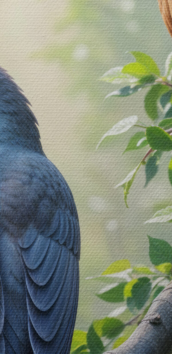 Dvaja vtáci na konári stromu Dvaja vtáci na konári stromu