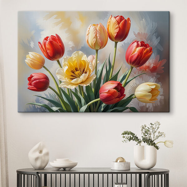 Skupina tulipánov vo váze Skupina tulipánov vo váze