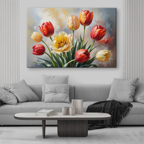 Skupina tulipánov vo váze Skupina tulipánov vo váze