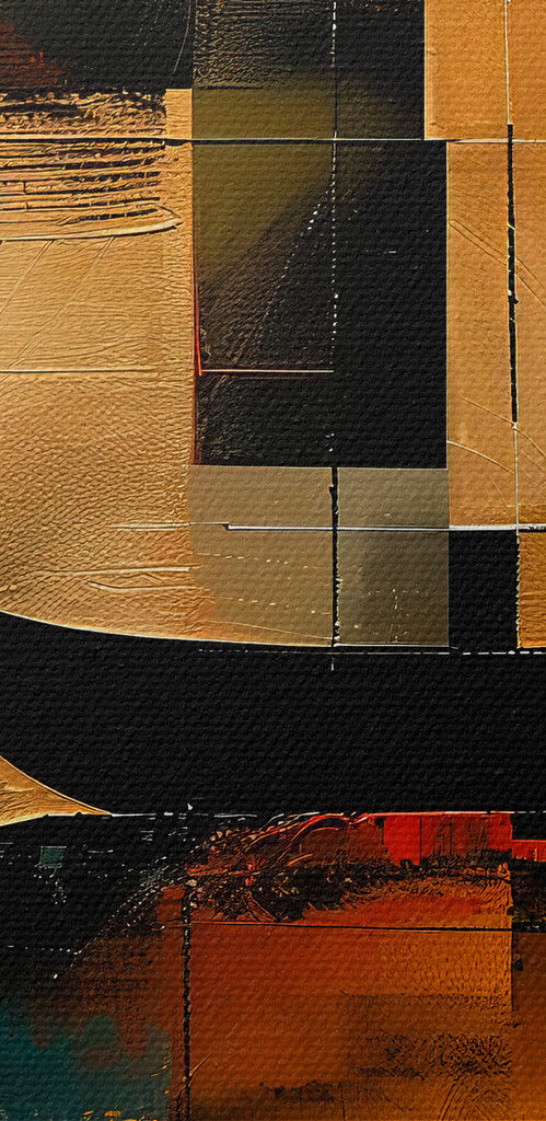 Painting of a boat in different colors