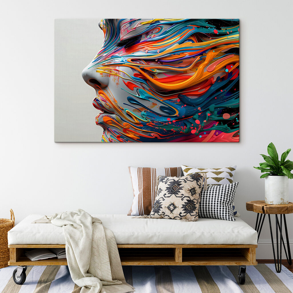 Close up of a face with paint on it Close up of a face with paint on it