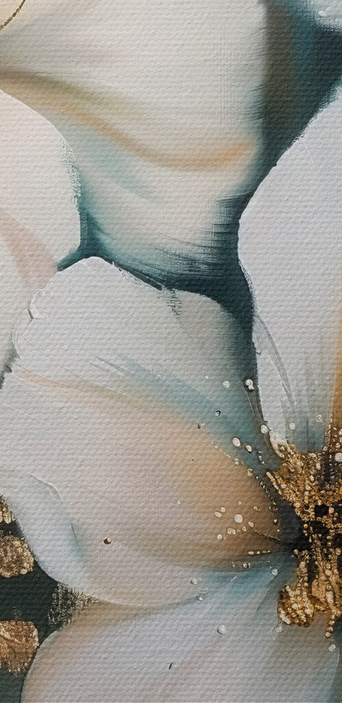 Painting of white flowers