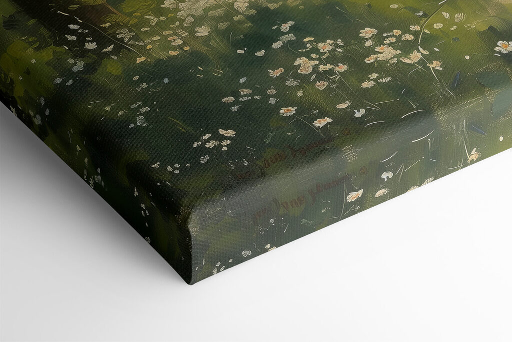 Forest with trees and flowers