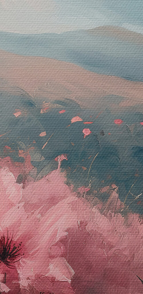 Field of pink flowers Field of pink flowers