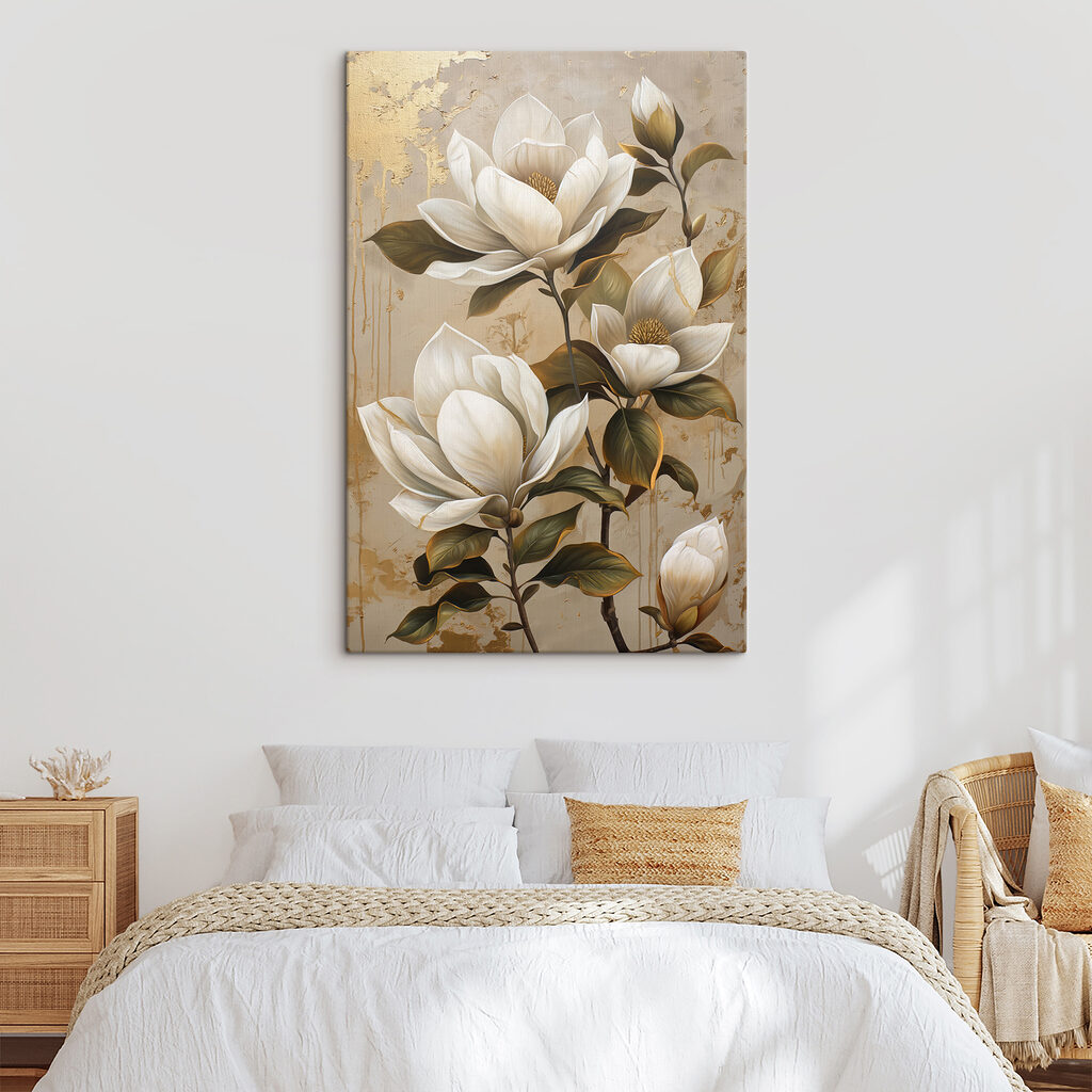 Painting of white flowers
