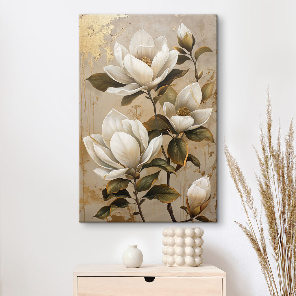 Painting of white flowers
