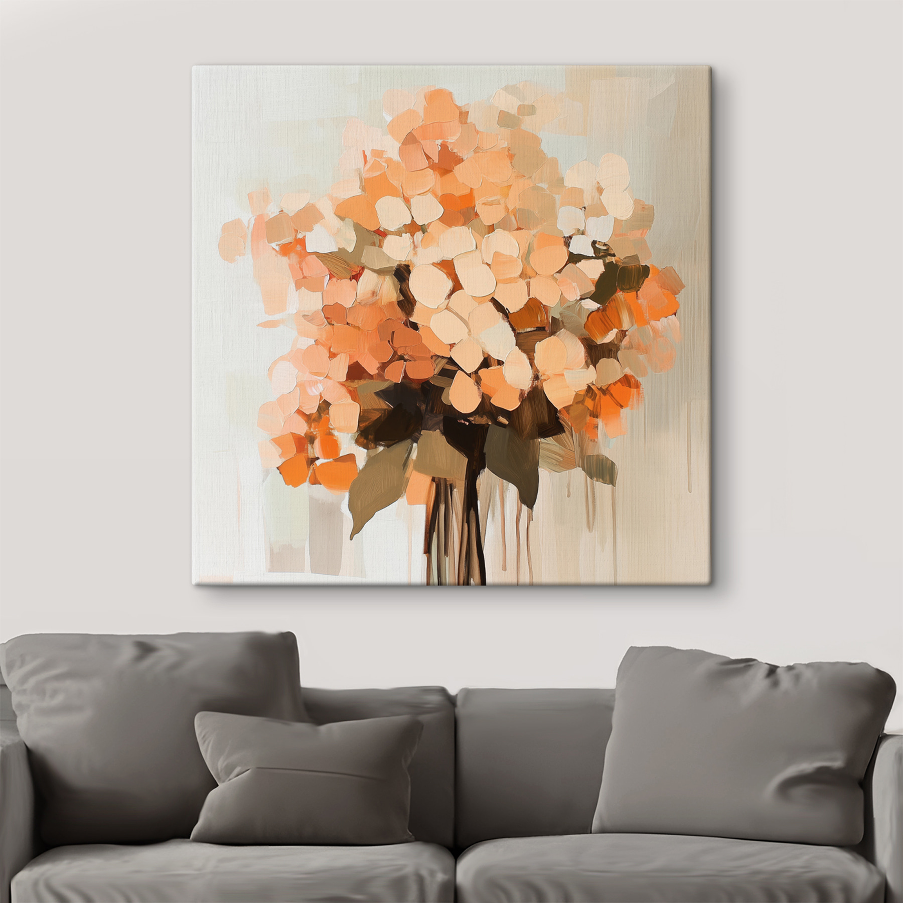 Painting of a bouquet of flowers Painting of a bouquet of flowers