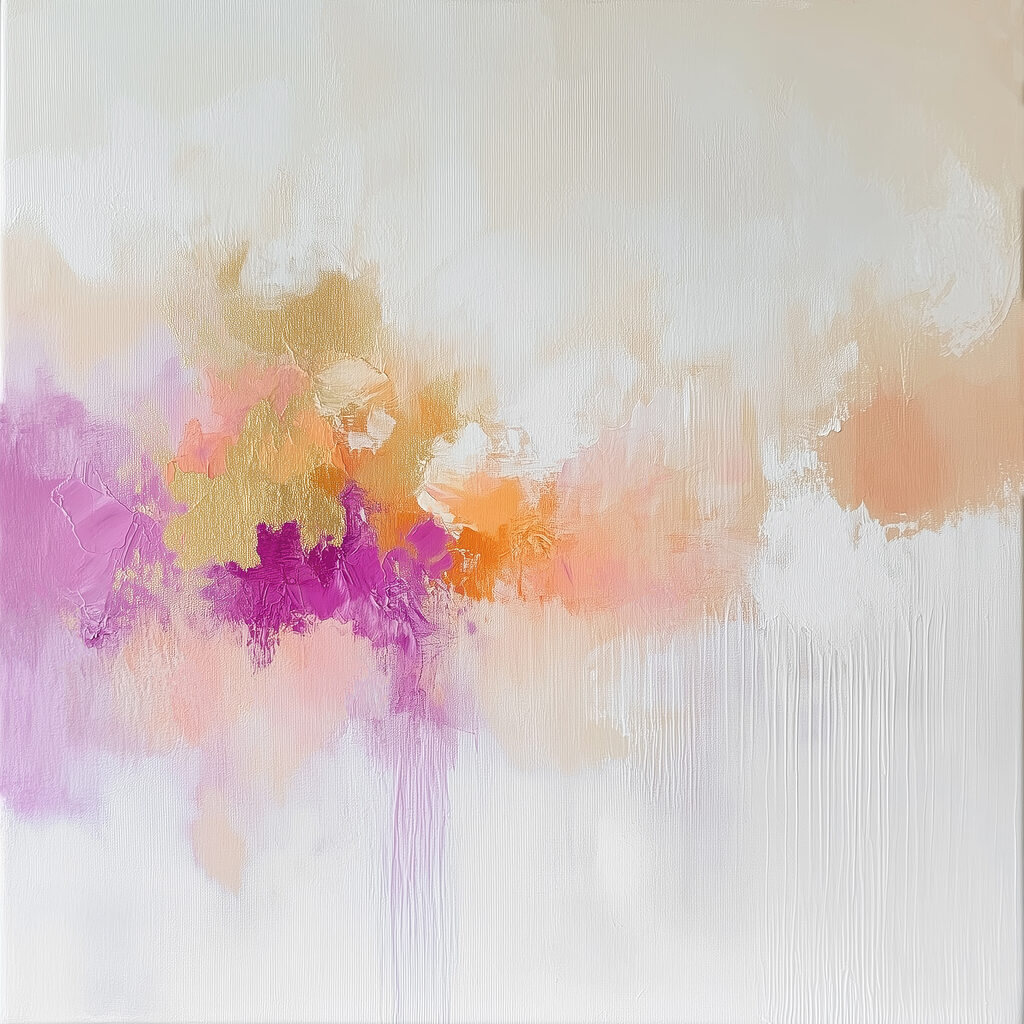 Painting of a colorful explosion