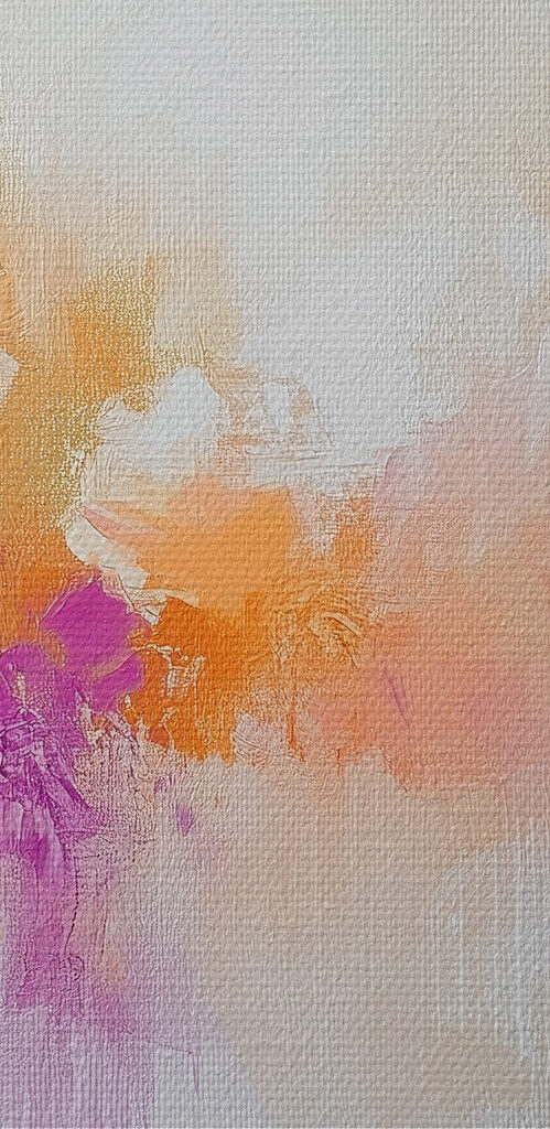 Painting of a colorful explosion