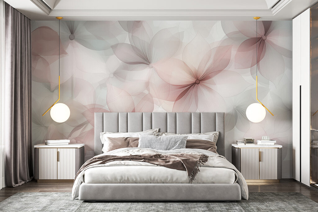 Group of flowers on a white background